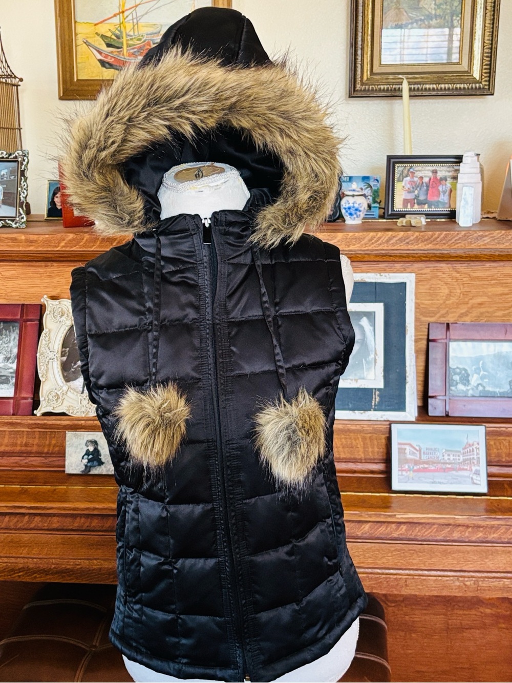 American Rag Hooded Puffer Vest Size S